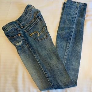 American Eagle Distressed Skinny Jeans Size 00